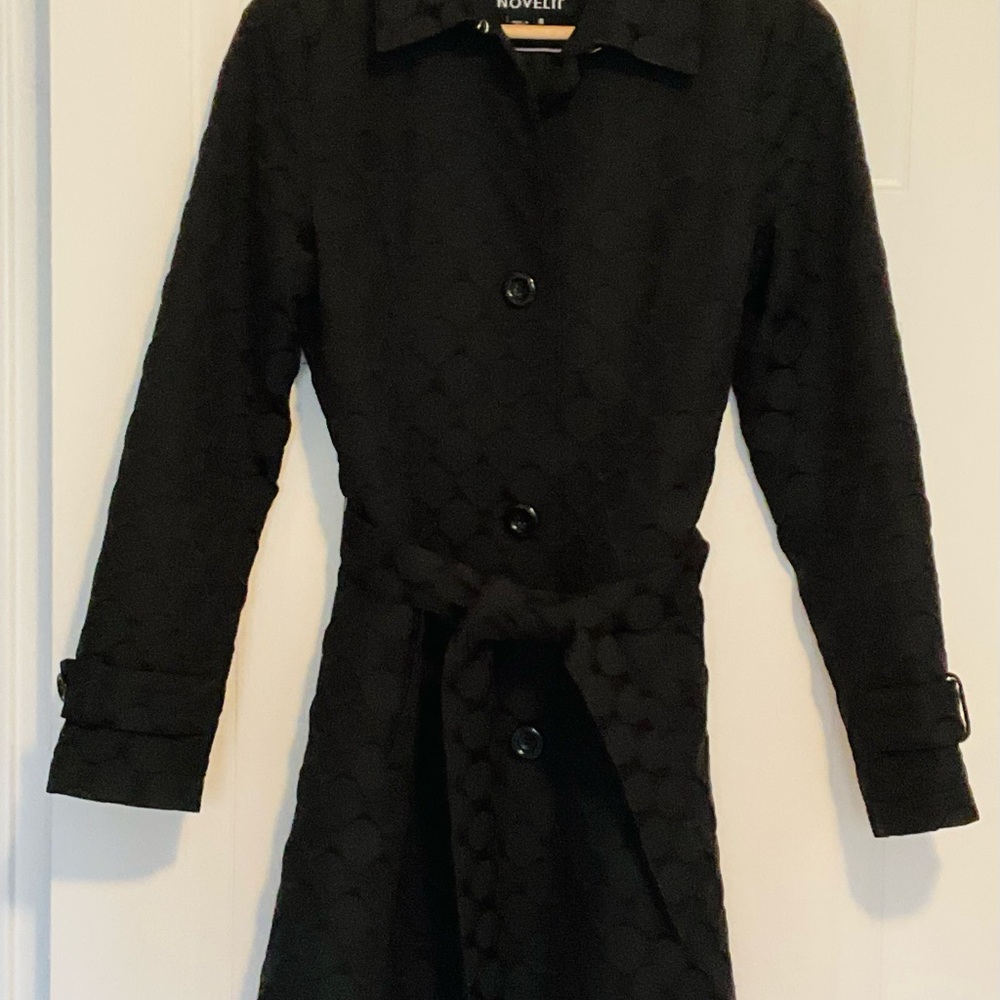 Novelti Black Textured Transition Coat